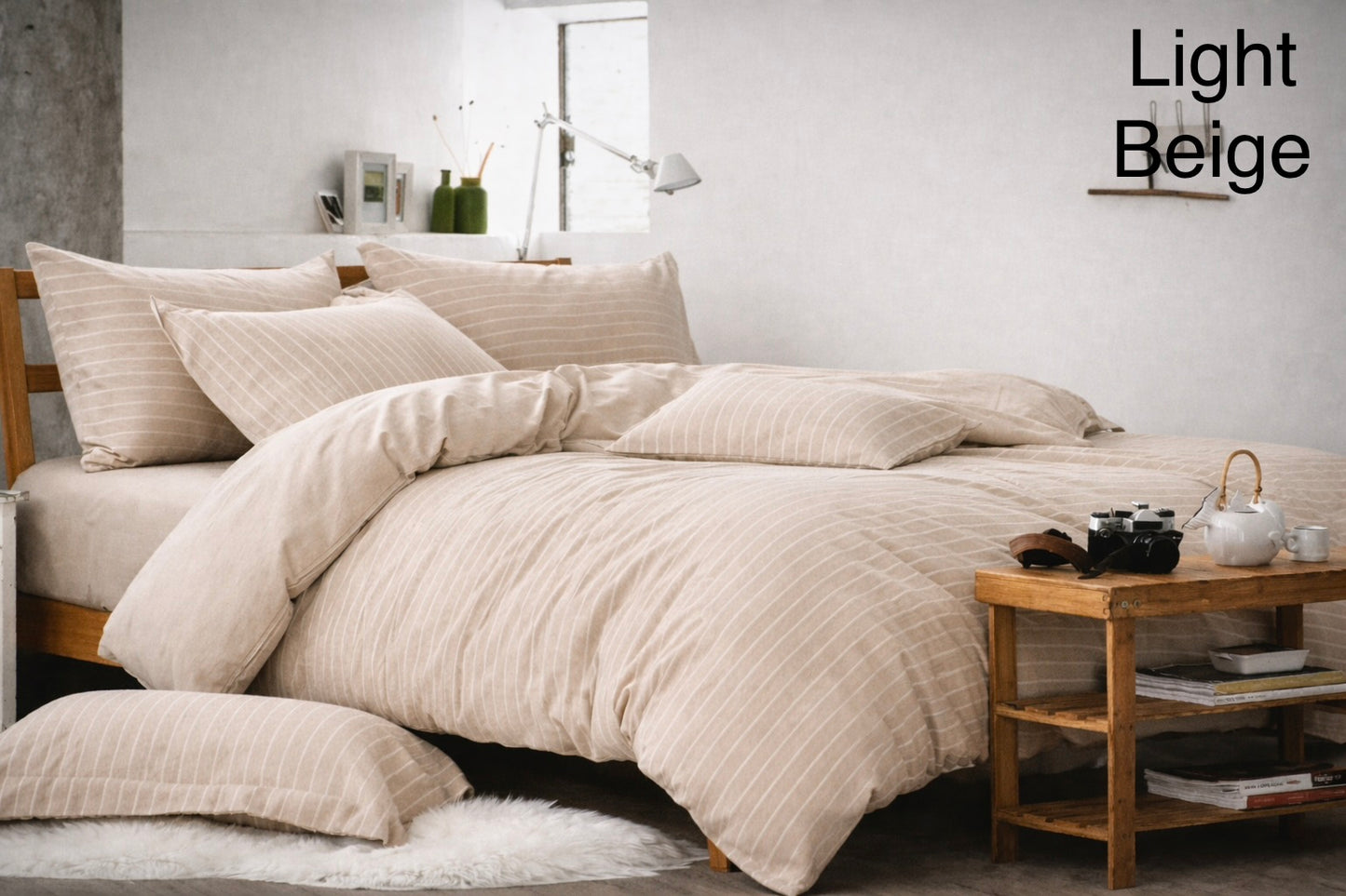 Denim Print Double Duvet Cover Set - Cannon