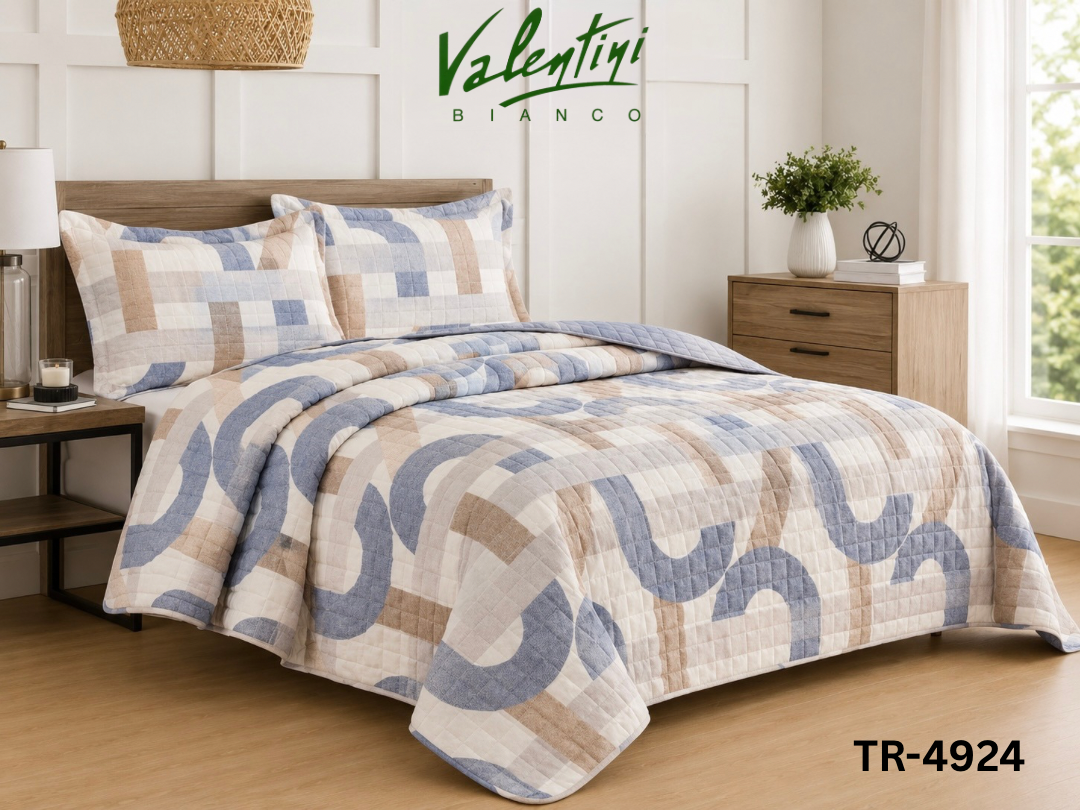 Printed Double Bedspread Set - Valentini