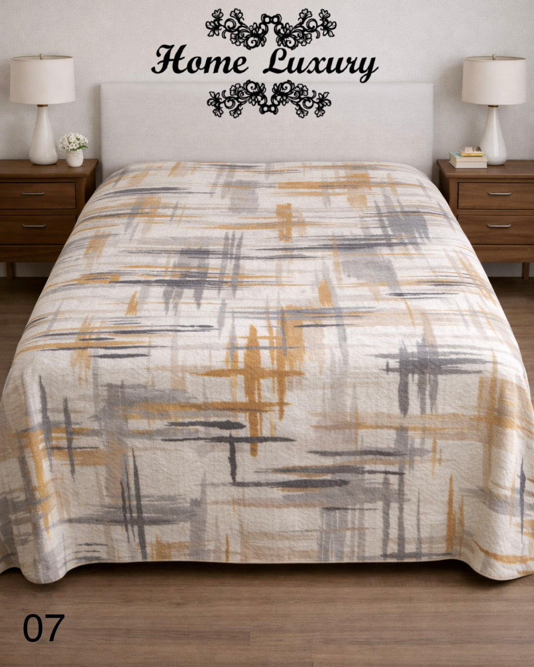 Printed Cotton Matelassé Single - Home Luxury