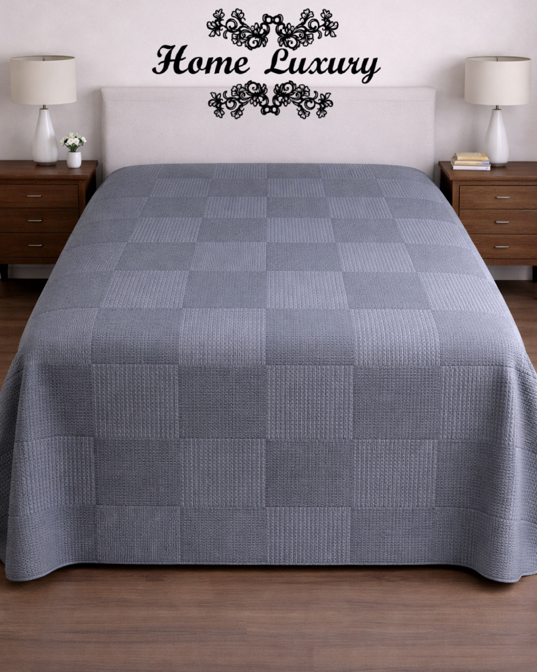 Plain Cotton Matelassé Double - Home Luxury
