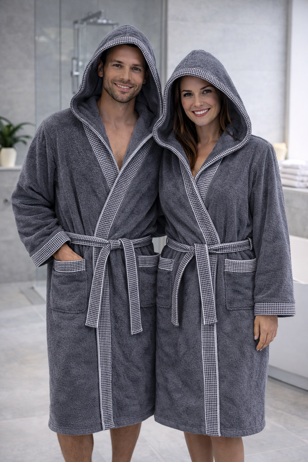 Jacquard Unisex Bathrobe - Home Luxury