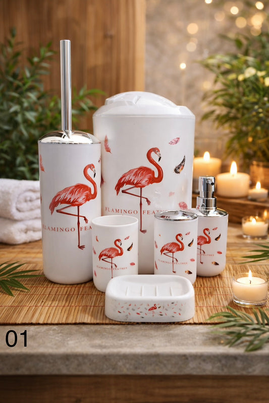 Printed Bathroom Accessory Set