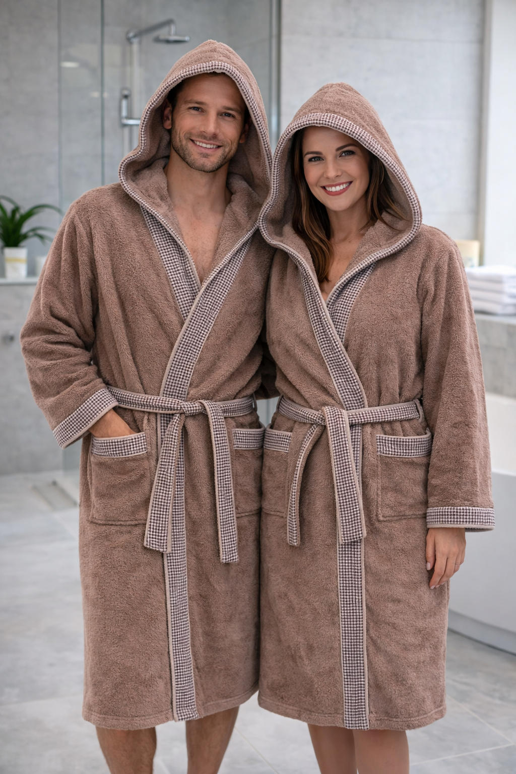 Jacquard Unisex Bathrobe - Home Luxury